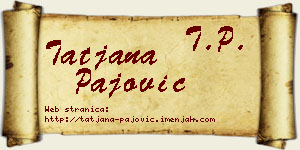 Tatjana Pajović vizit kartica